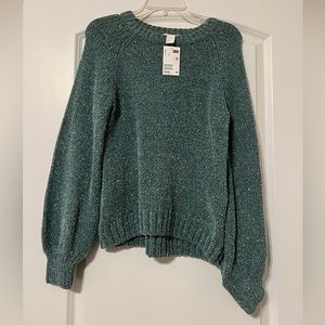 Green Sparkly Holiday Sweater
